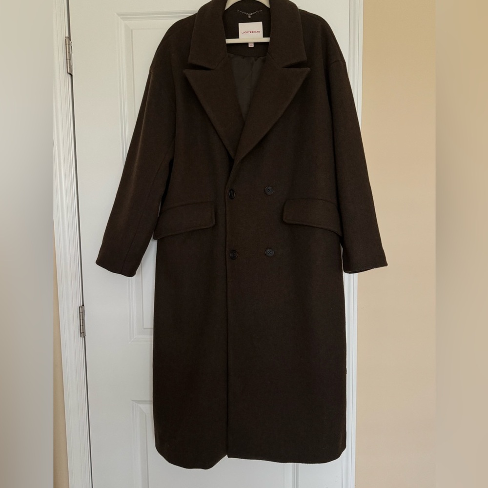 Lucky Brand Dark Brown Pea Coat